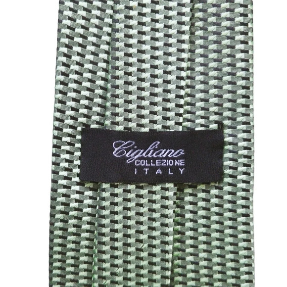 Cigliano Collection Italian Tie Green Black - Picture 5 of 5